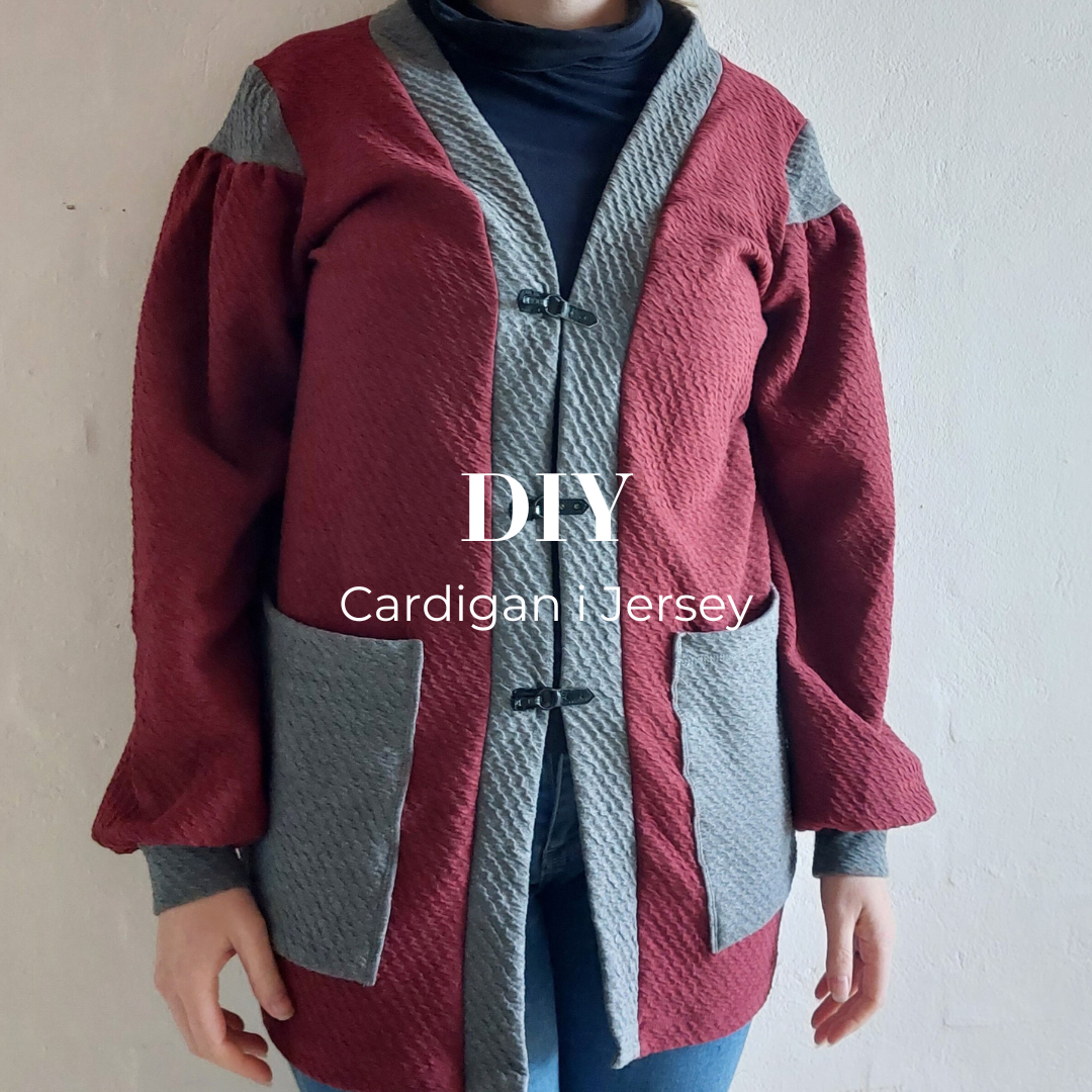 Sy din egen cardigan i jerseystoff – guide med mønstertilpasninger og tips