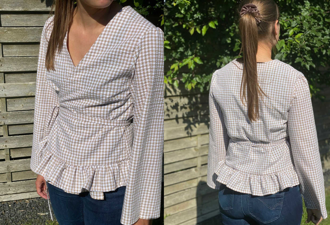 Slik lager du en omslagsbluse av et kjolemønster – DIY-guide