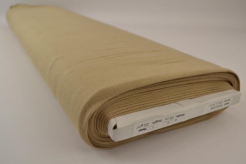 Mørk beige viskose jerseystoff – mykt, pustende og elastisk (bilde 2 av 4)
