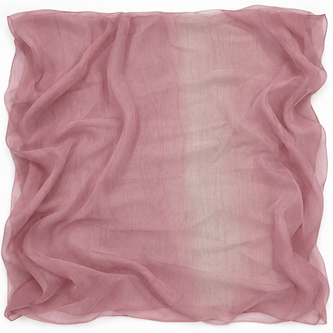 STØVET ROSA SILKECHIFFONG - 130 CM BRED – 2. SORTERING