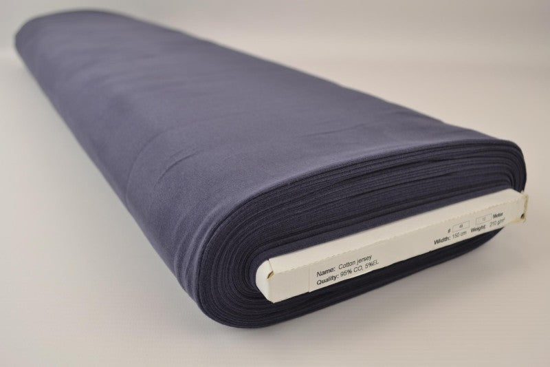 NAVY BOMULLSJERSEYSTOFF – NATURLIG, PUSTENDE & ELASTISK