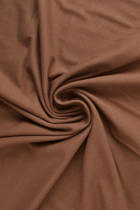 BRUN BOMULLSJERSEYSTOFF – NATURLIG, PUSTENDE & ELASTISK