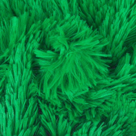 GRØNN LANGHÅRET PLYSJSTOFF – 30 MM LUGG OG ENVEIS STREKK
