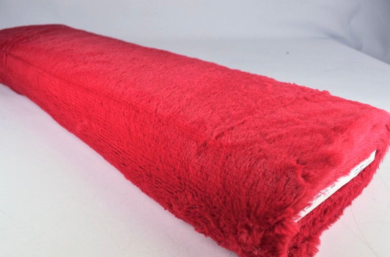 RØD MYK PLYSCH – 10 MM LUGG & STREKK