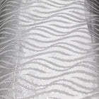 SØLV SATENG JACQUARD STOFF MED BØLGEMOTIV