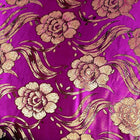 LILLA SATENG JACQUARD STOFF MED BLOMSTER