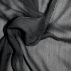 SORT SILKE CHIFFON STOFF
