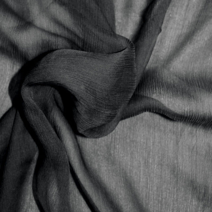 SORT SILKE CHIFFON STOFF – 140 CM BREDT