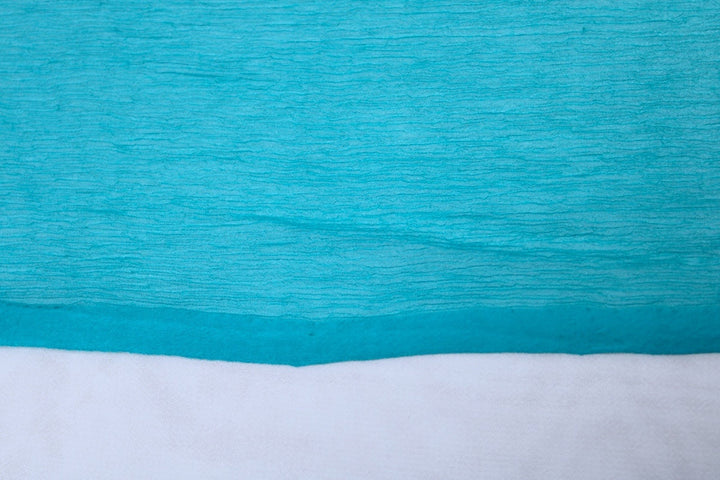 HAVBLÅTT SILKE CHIFFON STOFF