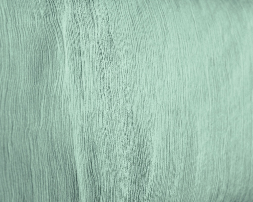 MINTGRØNT SILKE CHIFFON STOFF