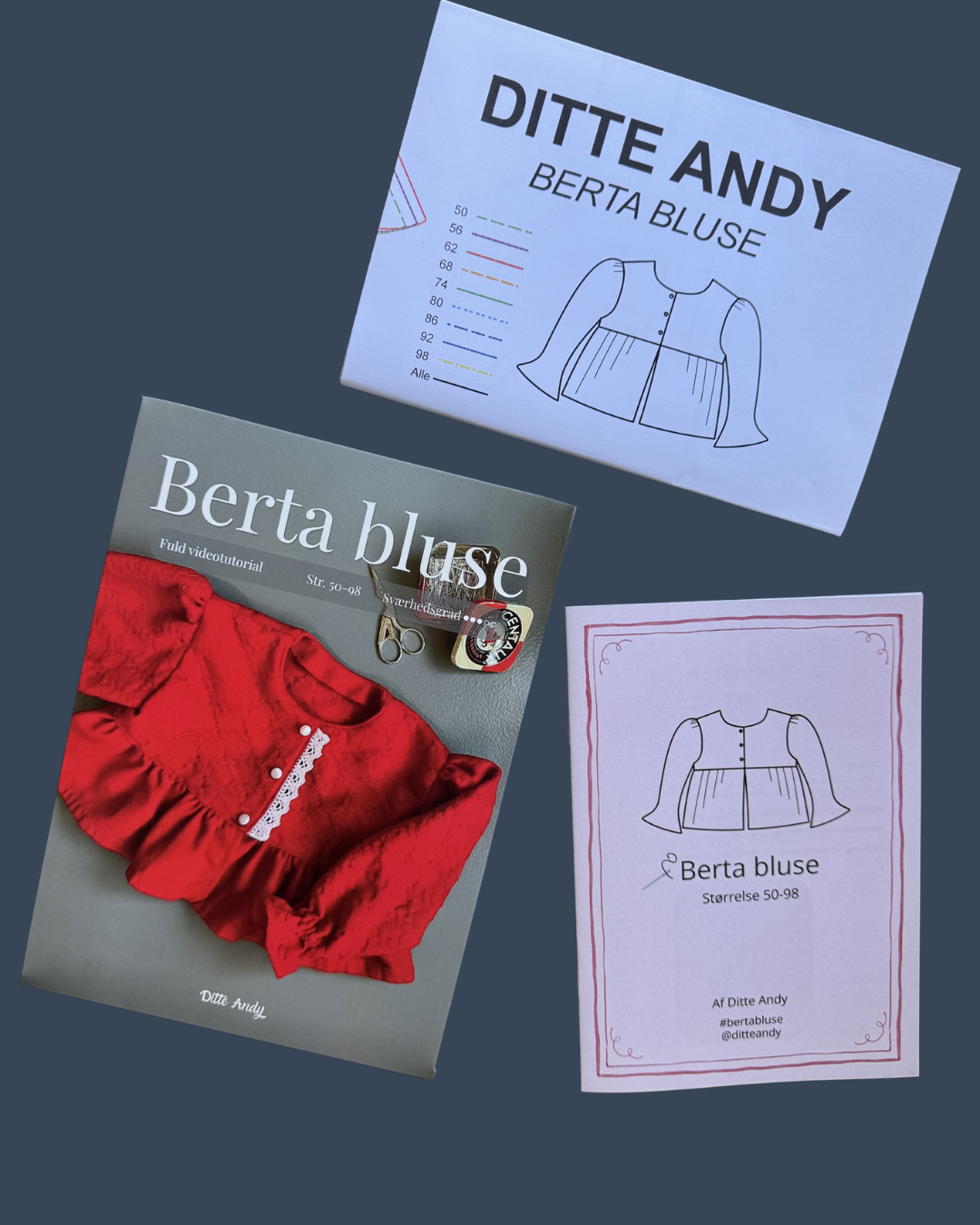 BERTA BLUSE SØMØNSTER BARN – DESIGNET AV DITTE ANDY (STR. 50-98)