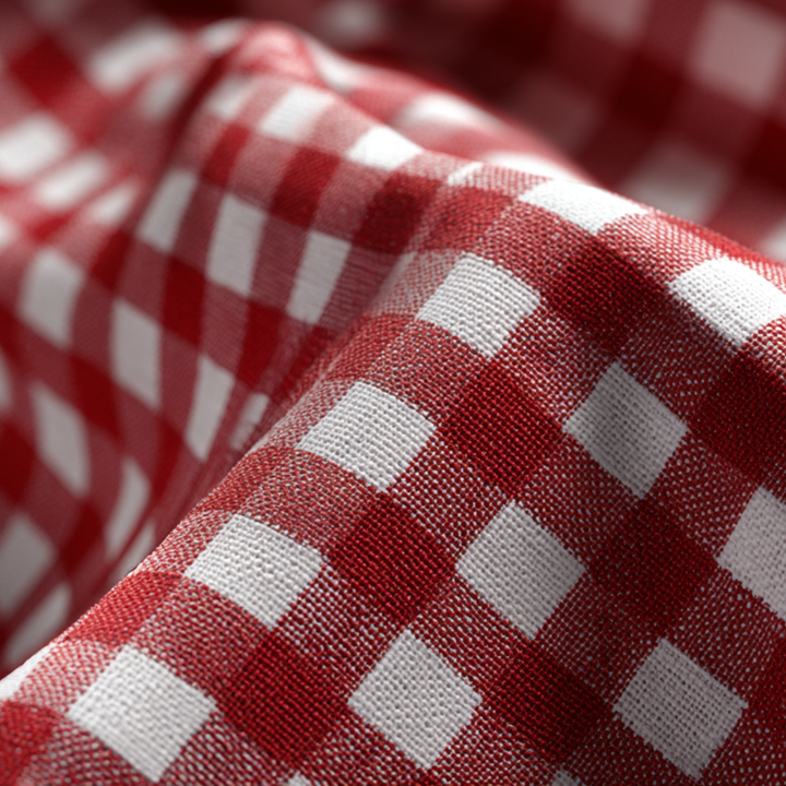 GRÅ 6,5 MM GINGHAM RUTER – OEKO-TEX-SERTIFISERT BOMULL, LETT OG PUSTENDE