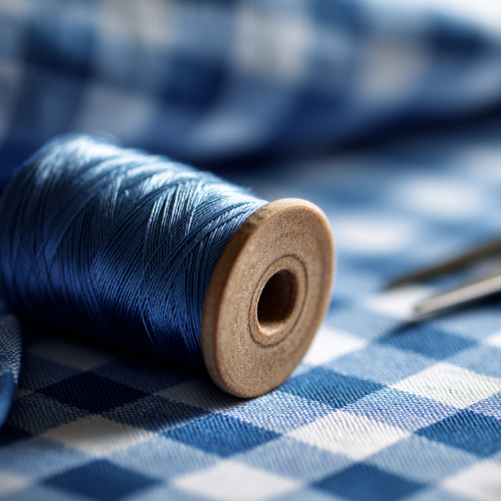 GRÅ 6,5 MM GINGHAM STRIPER – OEKO-TEX-SERTIFISERT BOMULL, LETT OG PUSTENDE