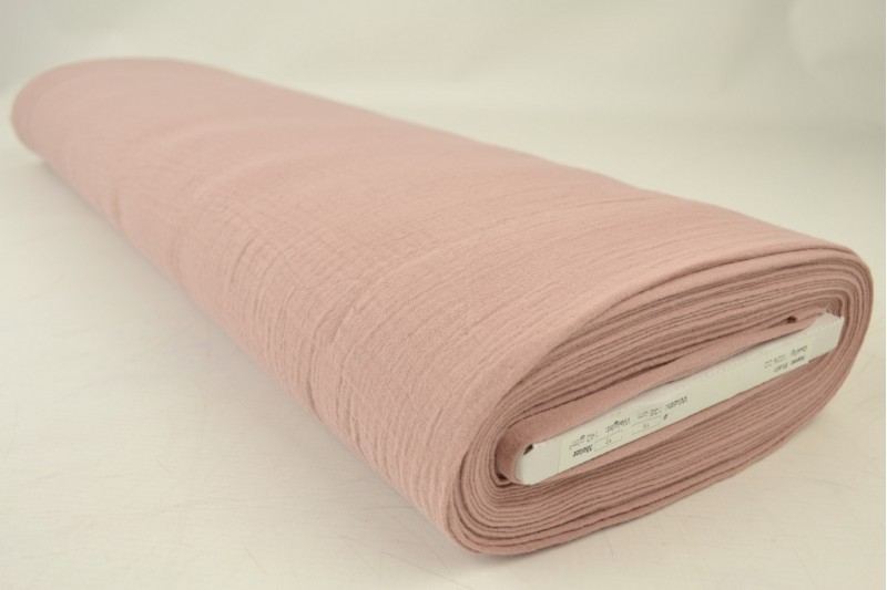 VINTAGEROSA DOBBELTLAGET MUSSELINSTOFF (DOUBLE GAUZE) – MYKT OG PUSTENDE