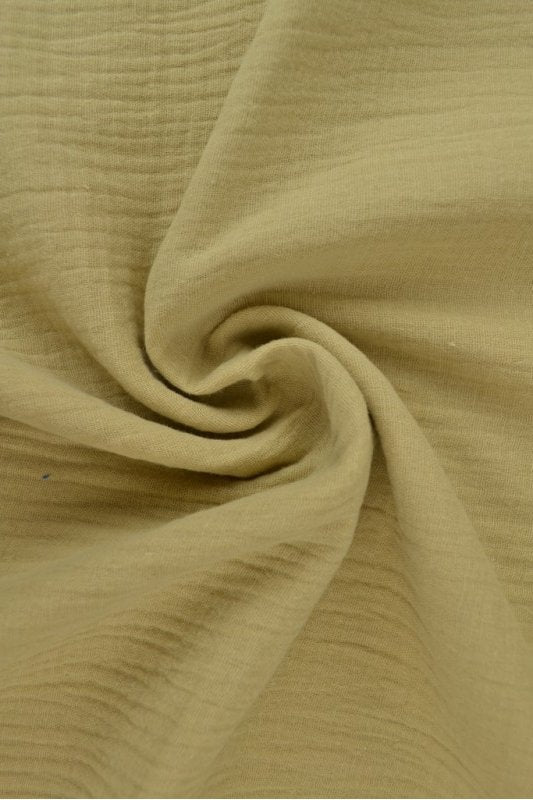 BEIGE DOBBELTLAGET MUSSELINSTOFF (DOUBLE GAUZE) – MYKT OG PUSTENDE
