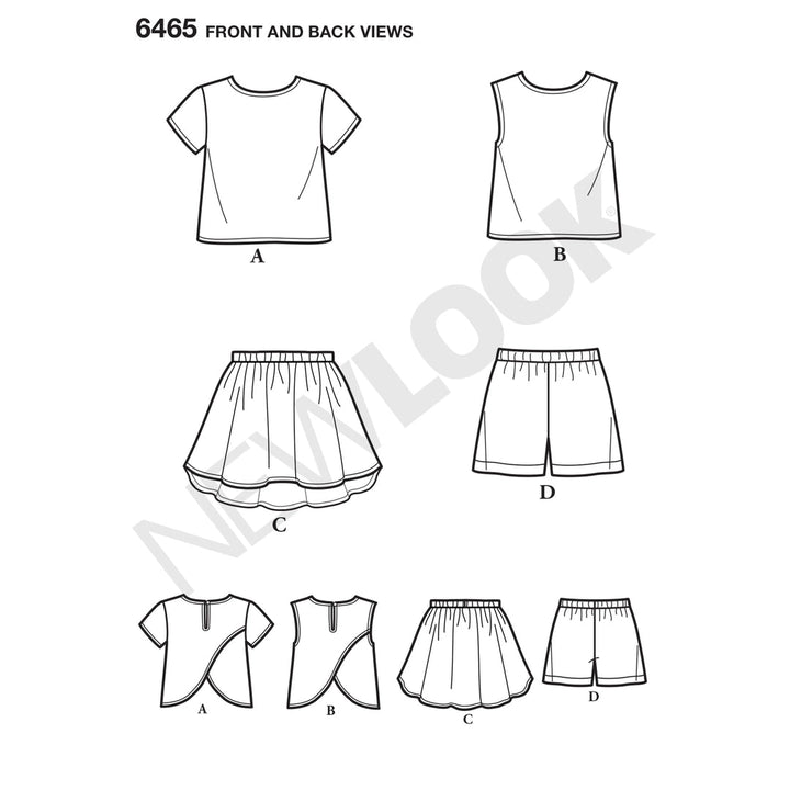 New look symønster til skjørt, shorts og topp – str. 3-8 år (bilde 2 av 8)