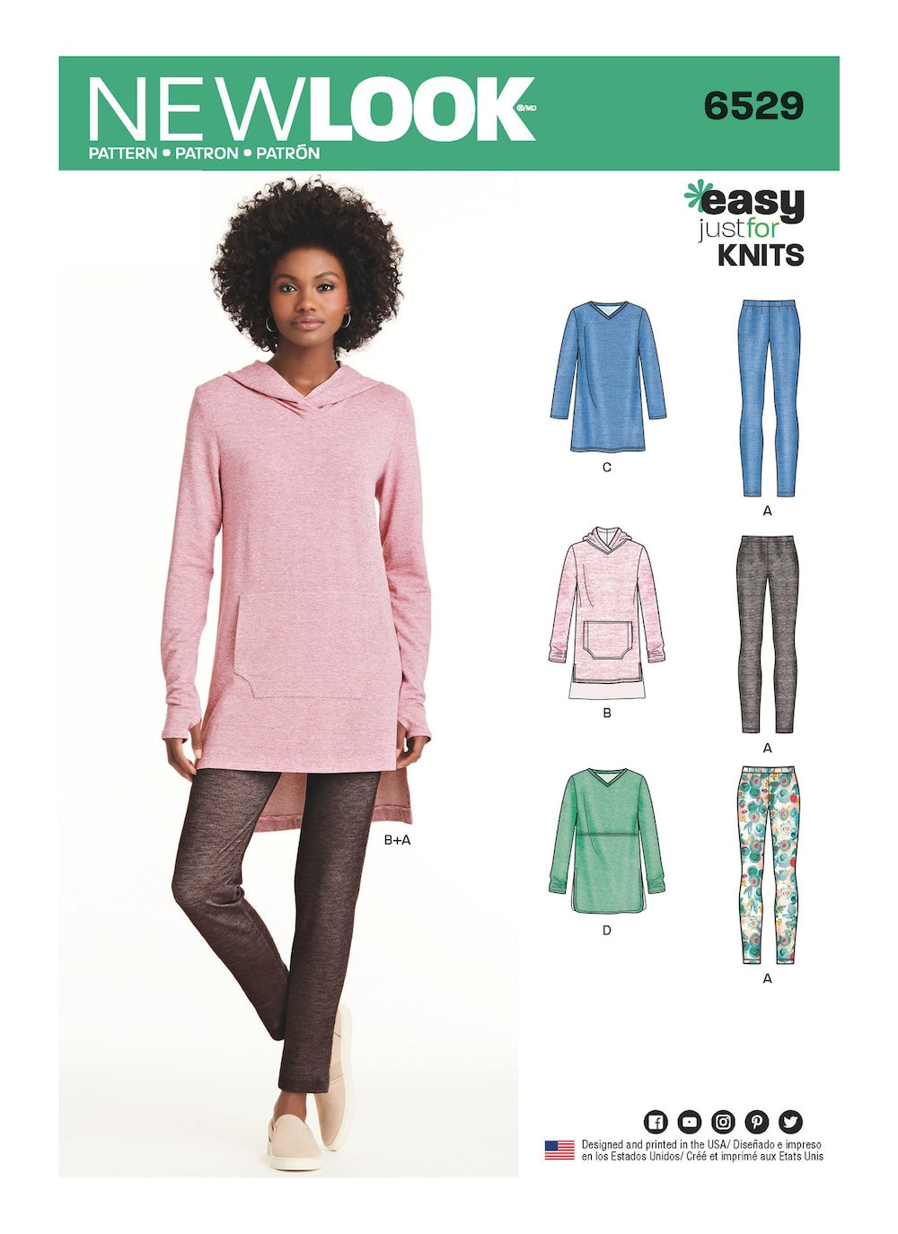 NEW LOOK SØMØNSTER TIL LEGGINGS OG JERSEYTUNIKA