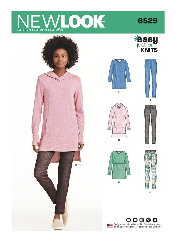 NEW LOOK SØMØNSTER TIL LEGGINGS OG JERSEYTUNIKA