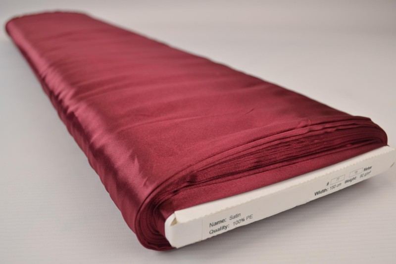 BORDEAUX SATENG STOFF – LETT & GLANSFULLT