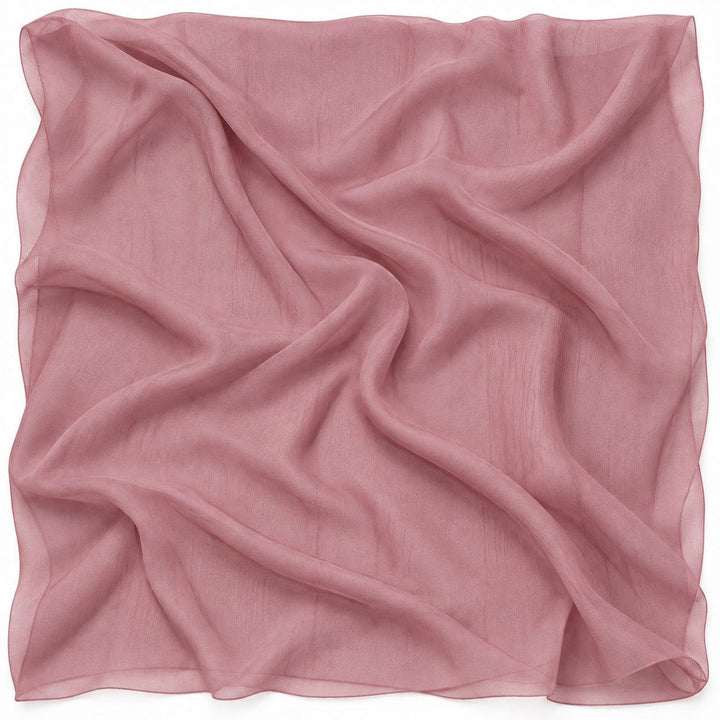 STØVET ROSA SILKECHIFFONG