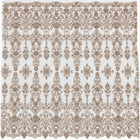 BEIGE TYLLSTOFF MED PALJETTER OG PERLER