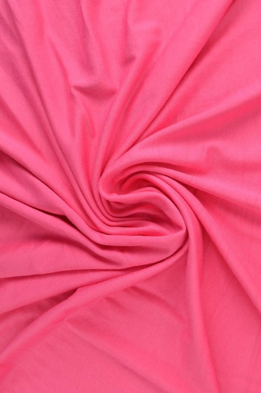 FUKSIA VISKOSE JERSEYSTOFF – MYKT, PUSTENDE OG ELASTISK