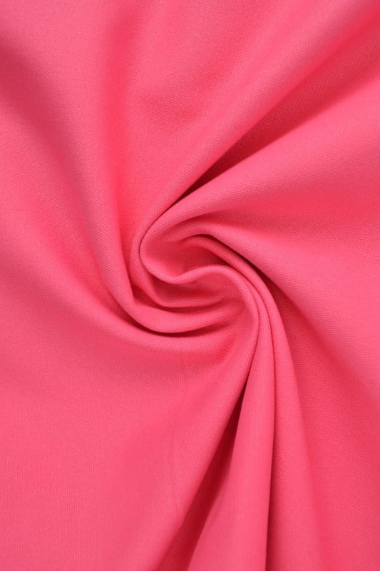 PINK BOMULDSCANVAS – TÆTVÆVET 350 g/m², OEKO-TEX nærbillede