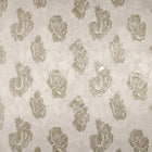 CHAMPAGNEFARGET SATENG JACQUARD STOFF MED BLOMSTER