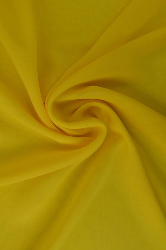 GUL CHIFFON – LETT, GJENNOMSIKTIG & MED FLOTT FALL