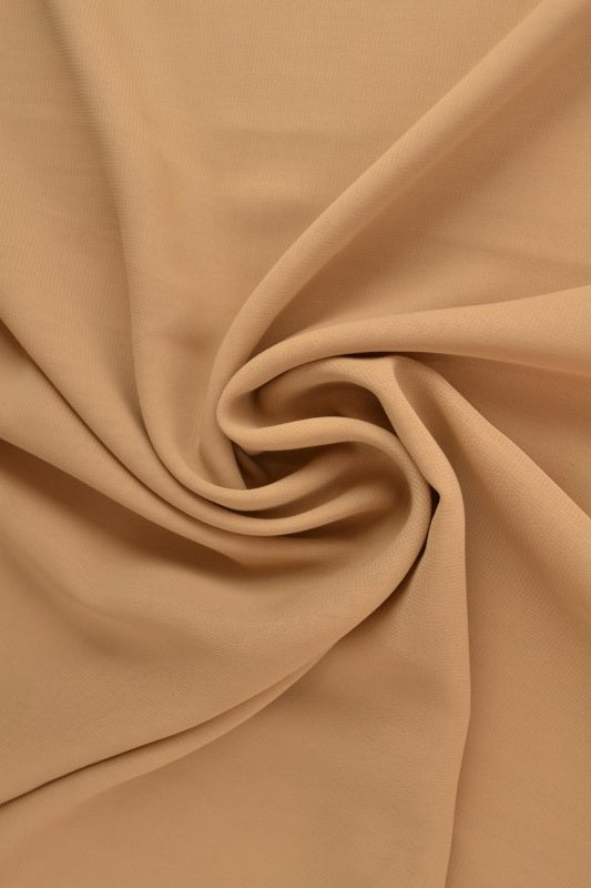 Mørk beige chiffon – lett, gjennomsiktig & med flott fall (bilde 1 av 7)