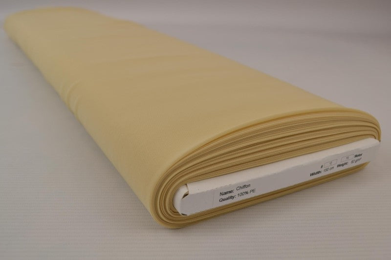 BEIGE CHIFFON – LETT, GJENNOMSIKTIG & MED FLOTT FALL