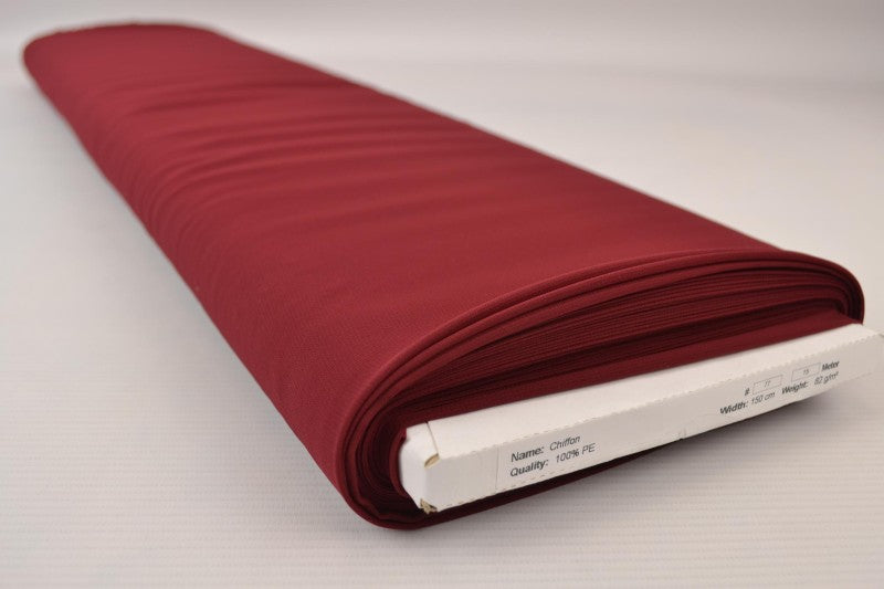 BORDEAUX CHIFFON – LETT, GJENNOMSIKTIG & MED FLOTT FALL