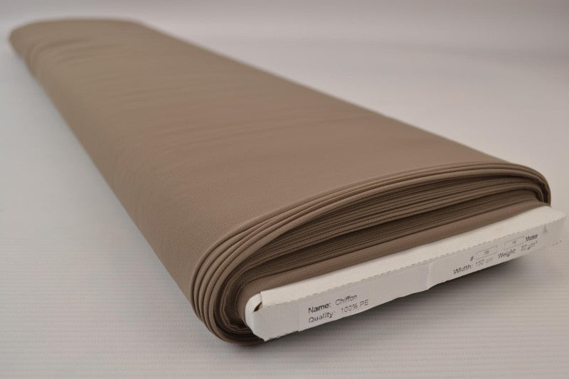Taupe chiffon – lett, gjennomsiktig & med flott fall (bilde 2 av 7)