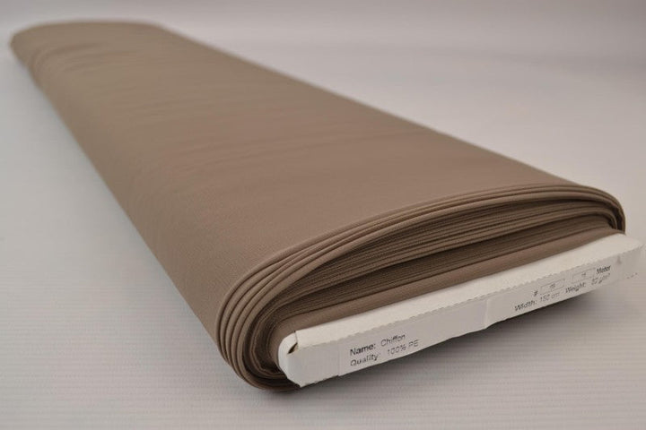 Taupe chiffon – lett, gjennomsiktig & med flott fall (bilde 2 av 7)