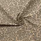 BEIGE BOMULLSPOPLIN MED LEOPARDRYCK