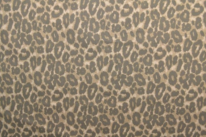 BEIGE BOMULDSPOPLIN MED LEOPARDPRINT – BRUN & SORT