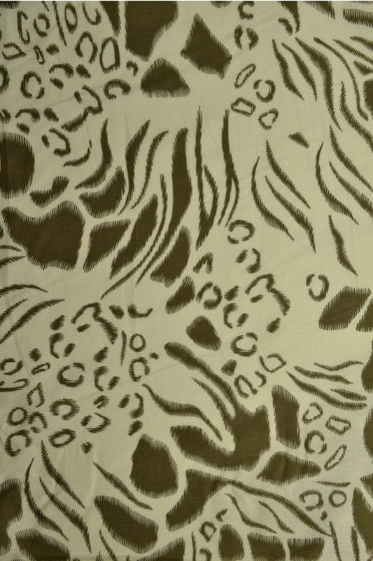 CREME BOMULDSPOPLIN MED ABSTRACT DYREPRINT – OLIVEN & BRUN