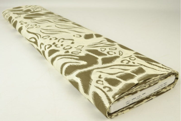 CREME BOMULDSPOPLIN MED ABSTRACT DYREPRINT – OLIVEN & BRUN
