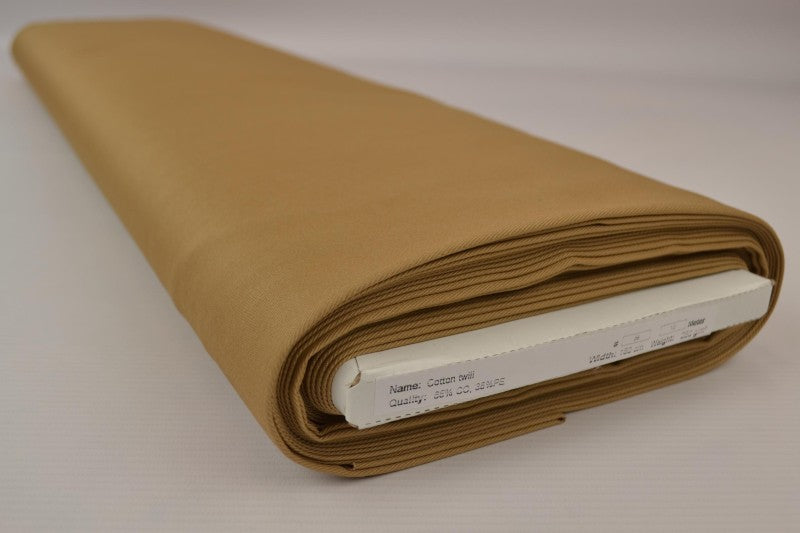 Beige bomullstwill – kraftig & formstabil (bilde 2 av 7)