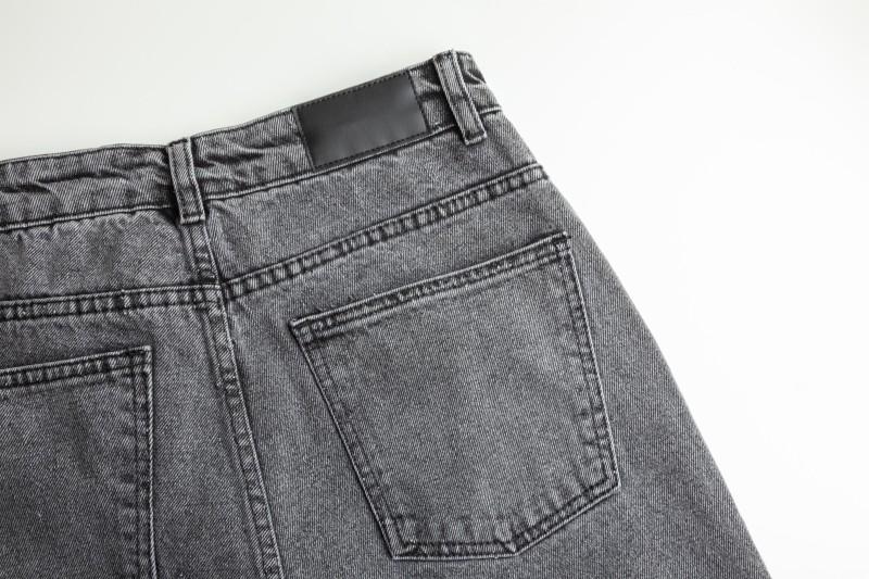 BRUN UVASKET DENIM MED STREKK – 370 G/M²