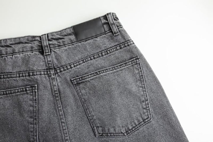 BRUN UVASKET DENIM MED STREKK – 370 G/M²