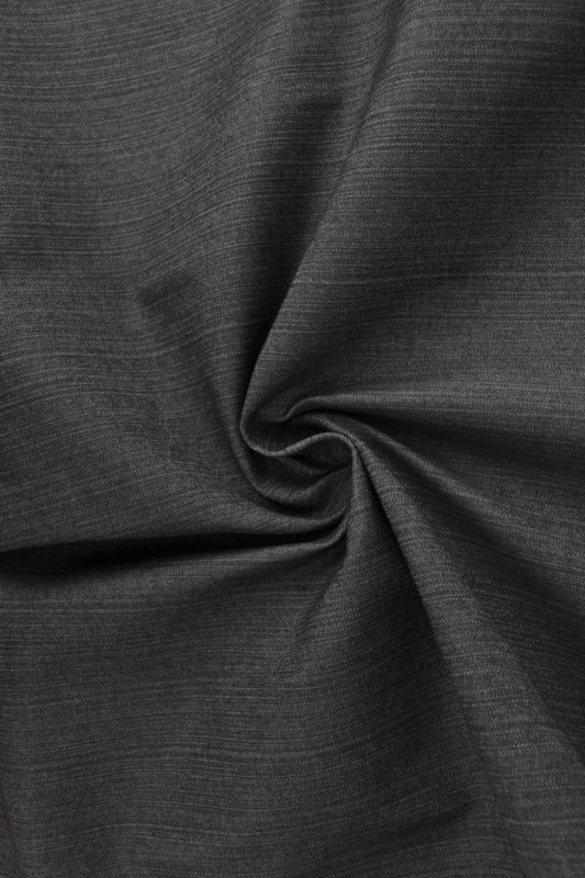 MØRKEGRÅ UVASKET DENIM MED STREKK – 370 G/M²