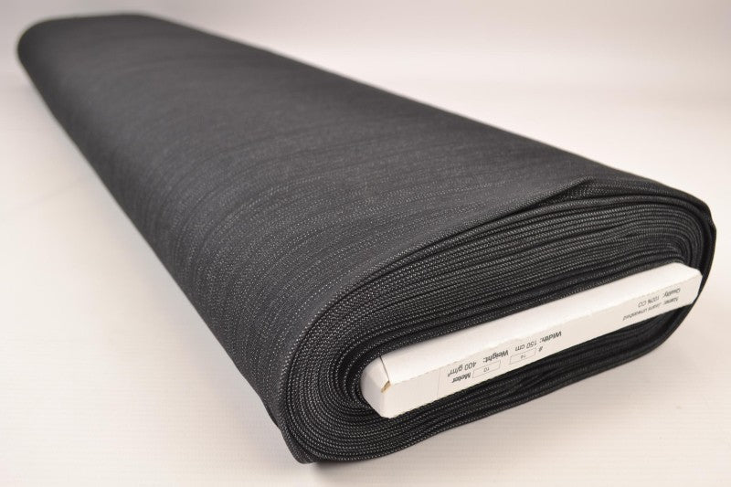 Antrasitt uvasket denim med strekk – 370 g/m² (bilde 2 av 9)