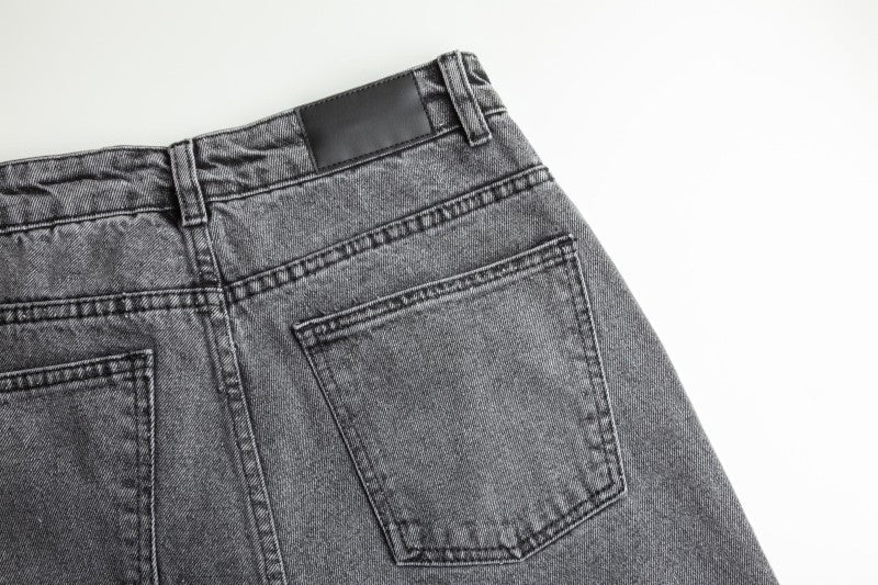 SORTMELERT UVASKET DENIM MED STREKK – 370 G/M²