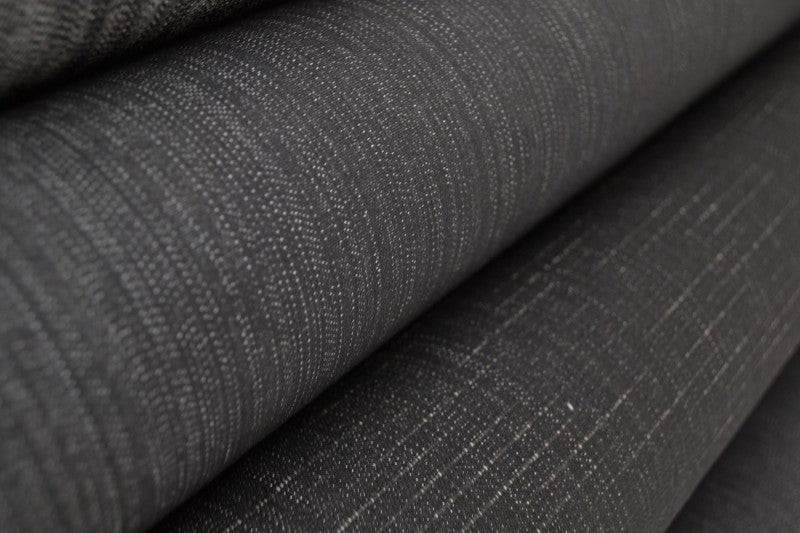 SORTMELERT UVASKET DENIM MED STREKK – 370 G/M²