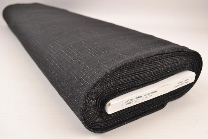 SORTMELERT UVASKET DENIM MED STREKK – 370 G/M²