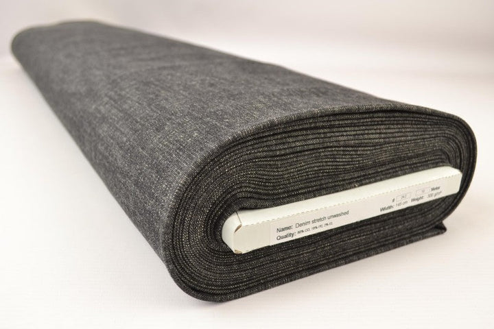 Mellomgrå uvasket denim med strekk – 370 g/m² (bilde 2 av 8)