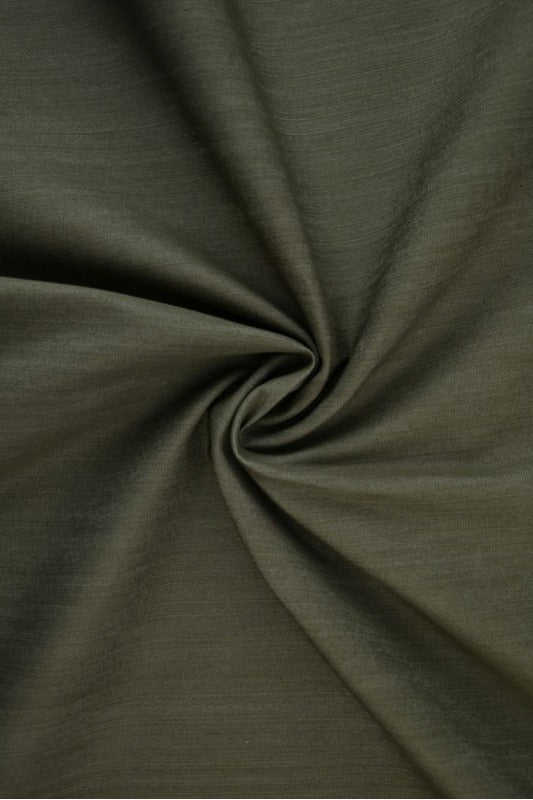 Khaki uvasket denim med strekk – 370 g/m² (bilde 1 av 8)