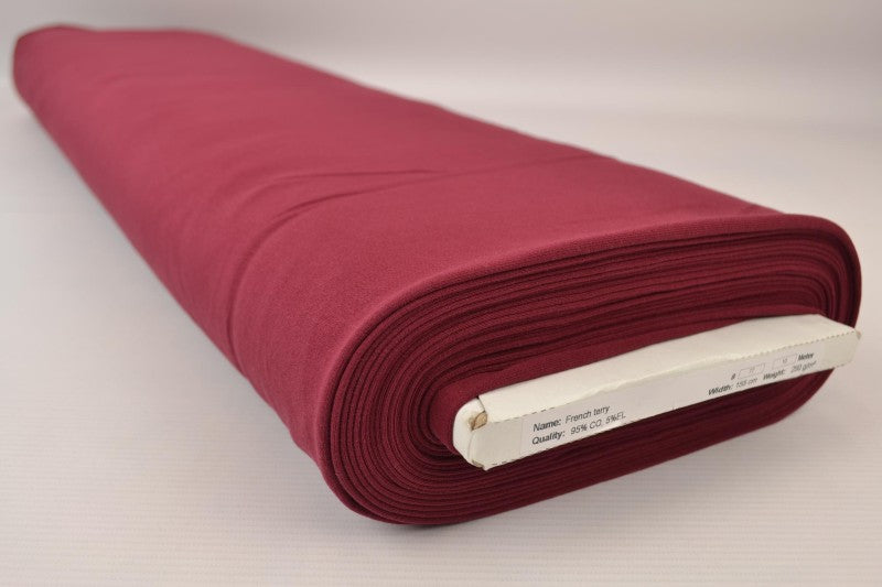 BORDEAUX FRENCH TERRY – MYK BOMULLSSTRIKK MED STREKK