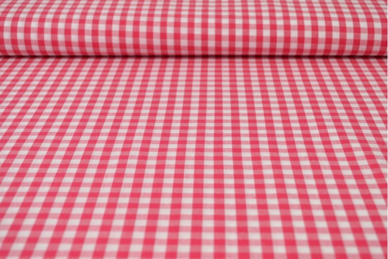 ROSA 6,5 MM GINGHAM RUTER – OEKO-TEX-SERTIFISERT BOMULL, LETT OG PUSTENDE